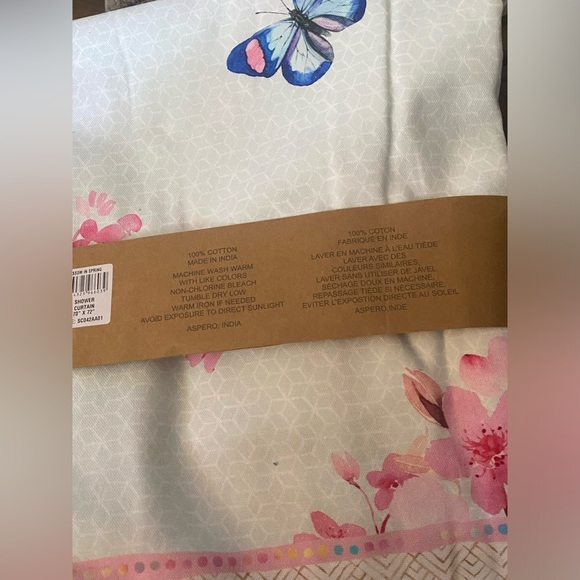 Madison d Hermine Shower Curtain Blossoms in Spring-NEW - Picture 5 of 6